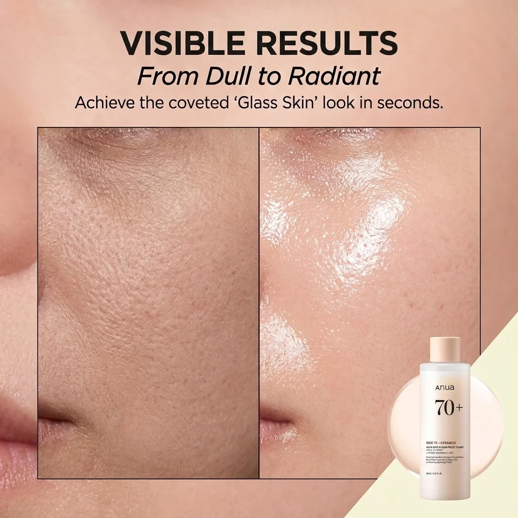 ANUA Rice 70 Glow Milky Toner – Hydrate, Brighten & Strengthen Skin Barrier