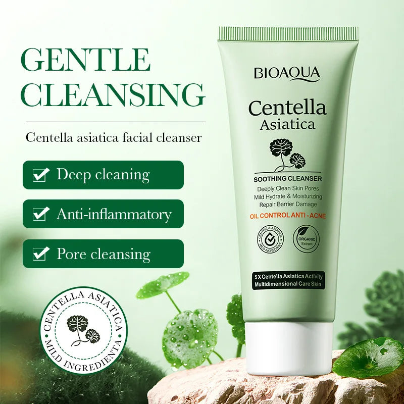 BIOAQUA Centella Asiatica Facial Cleanser – Moisturizing & Oil Control Face Wash Foam