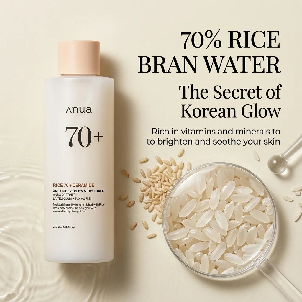ANUA Rice 70 Glow Milky Toner – Hydrate, Brighten & Strengthen Skin Barrier