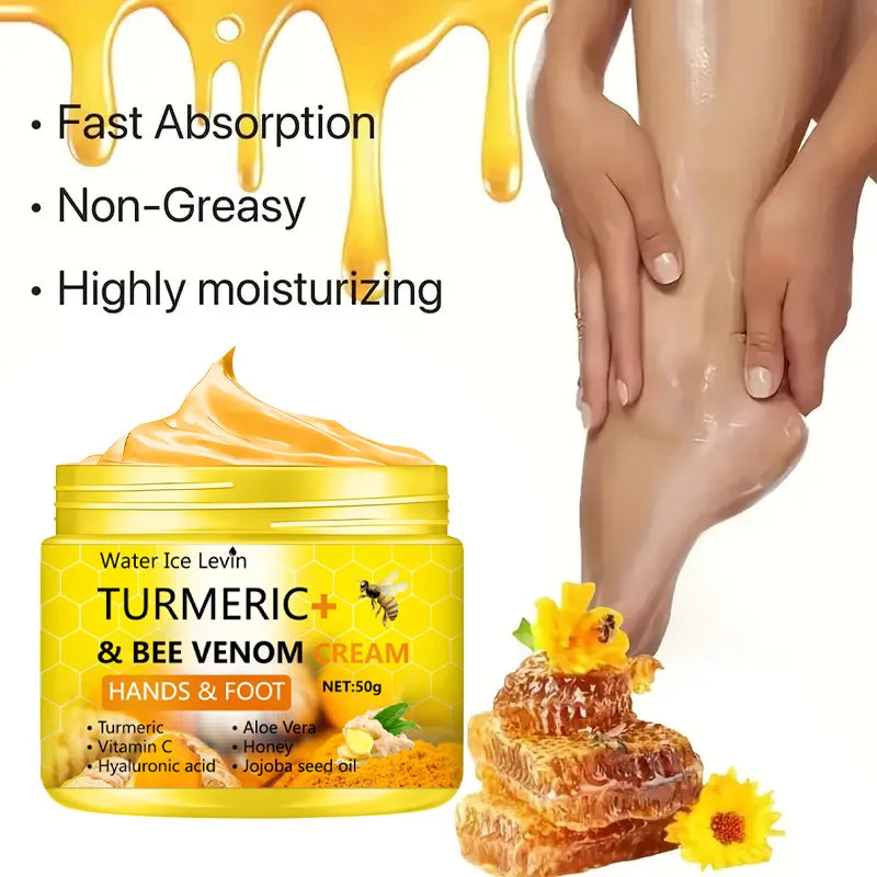 Turmeric & Bee Venom Repair Cream – Deep Moisturizing Hand & Foot Care